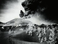 Smoke erupting from Paricutin Volcano in Michoacan, Mexico poster print.