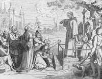 War Against Heresy illustrated poster print featuring Inquisitor Conrad of Marburg.