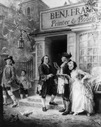 Franklin's Bookshop 1745 Poster Print by Jean Leon Gerome Ferris