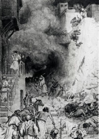 Destruction of Jericho illustration poster print by William Hole