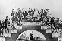 Drunkards Progress Political Cartoon Poster Print from 1846 by Currier & Ives