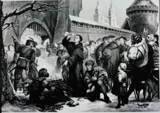 Highlights of the Life of Martin Luther: The Burning of the Bull, 1520 Poster Print