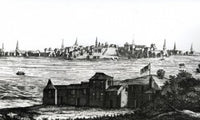 View of Boston in the Early 1800s Poster Print, showcasing historic architecture and landscape.