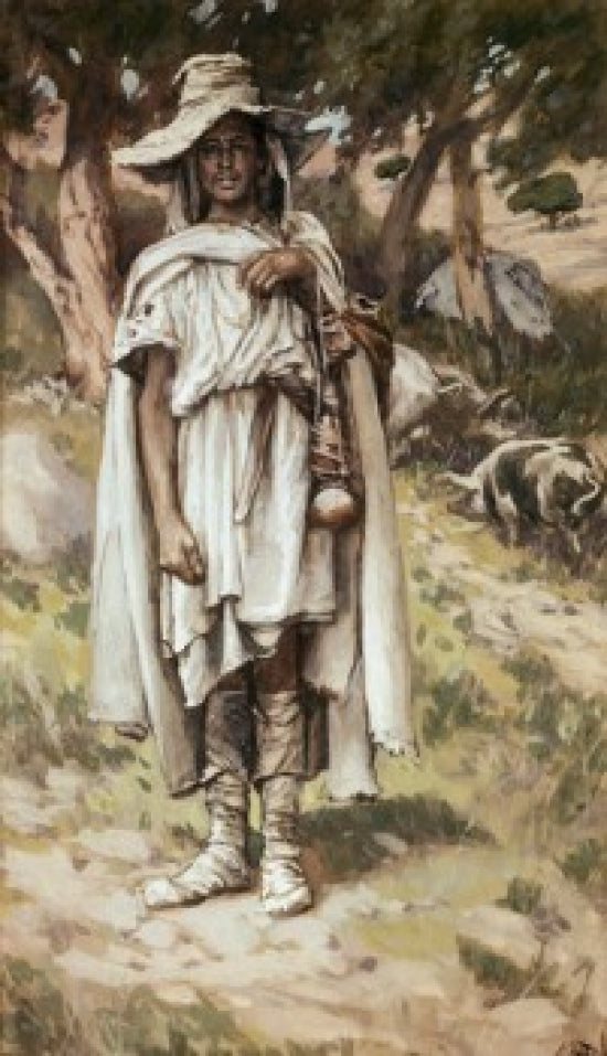 The Prodigal Son Poster Print by James Tissot, featuring vibrant colors and intricate details.