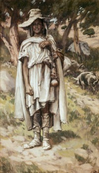 The Prodigal Son Poster Print by James Tissot, featuring vibrant colors and intricate details.