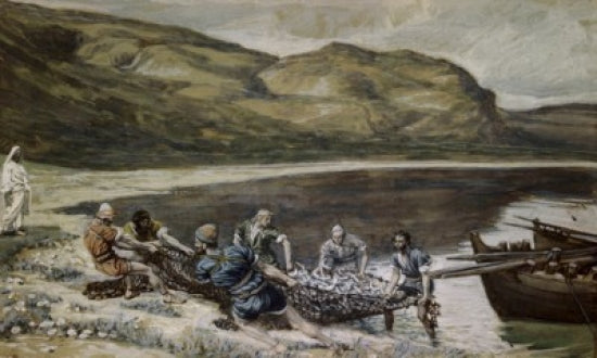 Second Miraculous Draught of Fishes Fine Art Print by James Tissot