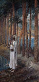 The Palm Tree Poster Print by James Tissot featuring vibrant colors and intricate details.