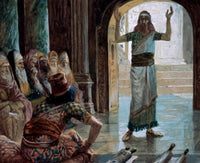 Daniel and the Wise Men Poster Print by James Tissot showcasing a biblical scene.