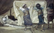 Noah's Drunkenness Poster Print by James J. Tissot showcasing biblical art.