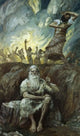 Elijah Bringeth Fire from Heaven poster print by James J. Tissot, featuring divine biblical imagery.