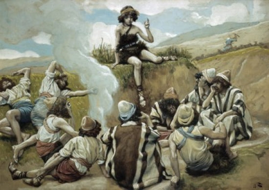 Joseph Reveals His Dream to His Brethren Poster Print by James J. Tissot