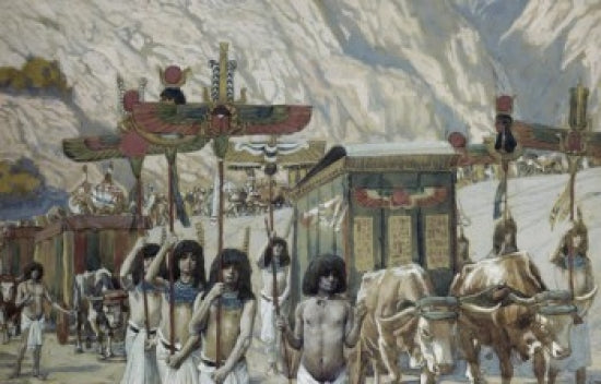 Jacob's Body is Taken to Egypt watercolor art print by James J. Tissot.