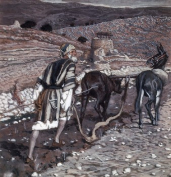 The Man at the Plough art print by James Tissot, showcasing rural life.