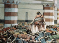 Abimelech Slays His Seventy Brethren Poster Print by James Tissot