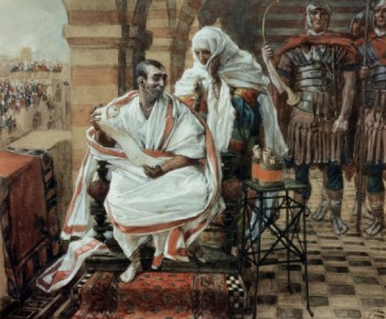 Message from Pilate's Wife Poster Print by James Tissot