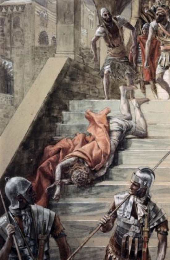 The Holy Stair poster print by James Tissot showcasing elegance and religious themes.