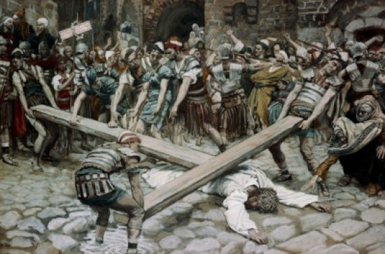 Simon the Cyrenian, Compelled to Bear the Cross Art Print by James Tissot