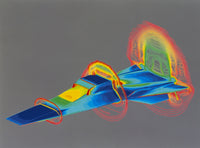 Hyper-X Hypersonic Aircraft Poster Print showcasing advanced aviation technology.