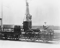 19th Century Locomotive Poster Print showcasing vintage steam engine design.