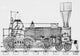 19th Century Locomotive Poster Print showcasing intricate steam locomotive design.