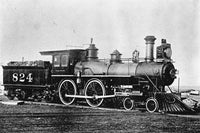 19th Century Locomotive Poster Print showcasing vintage train design.