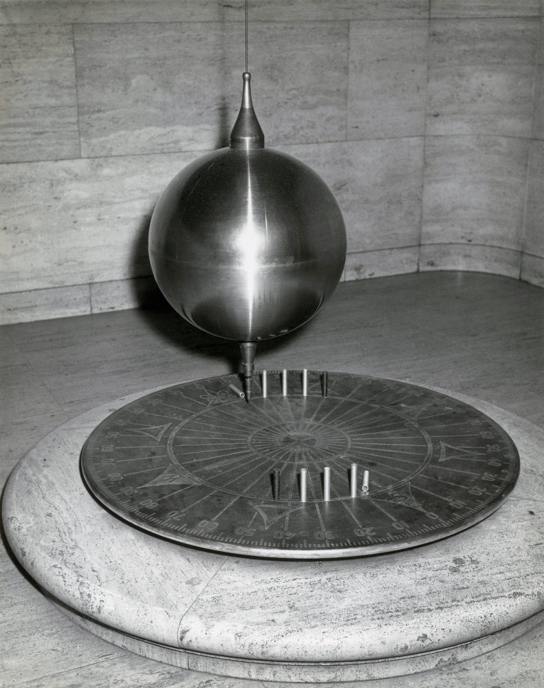 Foucault Pendulum Poster Print showcasing the iconic scientific demonstration.