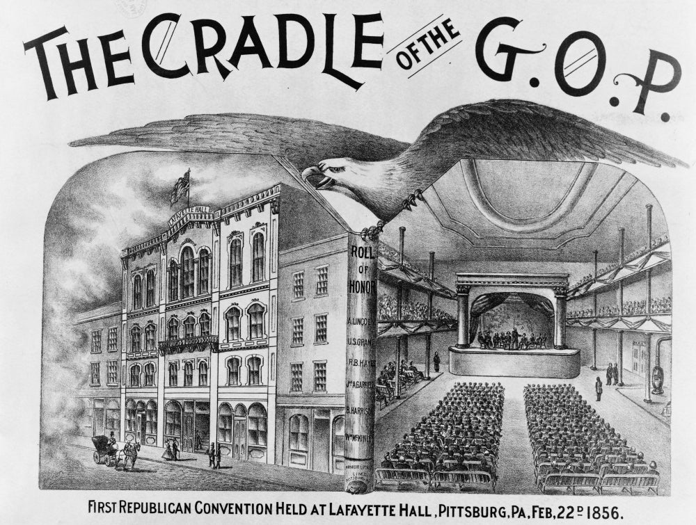 The Cradle of the GOP Poster Print showcasing American political history.