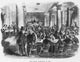 The Stock Exchange 1850 Poster Print showcasing a 19th-century financial hub.