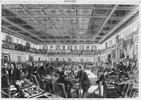 House of Representatives, 1868 Poster Print showcasing the historic Capitol building.