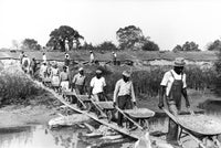 Levee Workers 1935 Poster Print showcasing workers in action.