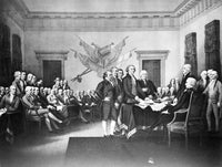 Declaration of Independence Poster Print showcasing the historic document.