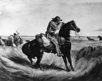 Prairie Battle Poster Print showcasing a historical scene