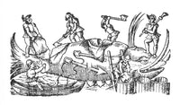 Whaling in the 16th Century Poster Print showcasing maritime history.