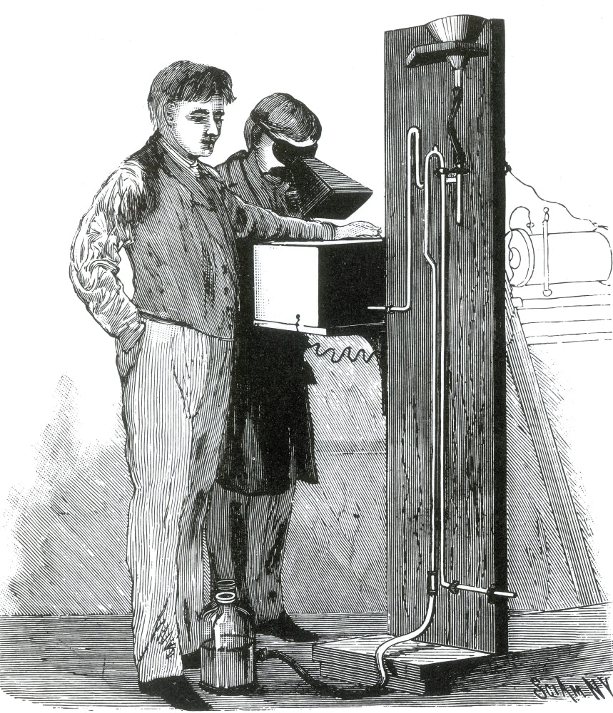 Edison's X-Ray Apparatus 1896 Poster Print showcasing historical innovation.