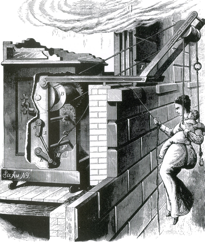 Lescale's Automatic Fire Escape 1878 Poster Print