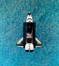 Atlantis Space Shuttle Poster Print showcasing the iconic spacecraft in vibrant colors.