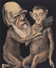 Charles Darwin Caricature Poster Print showcasing Darwin's legacy in science.
