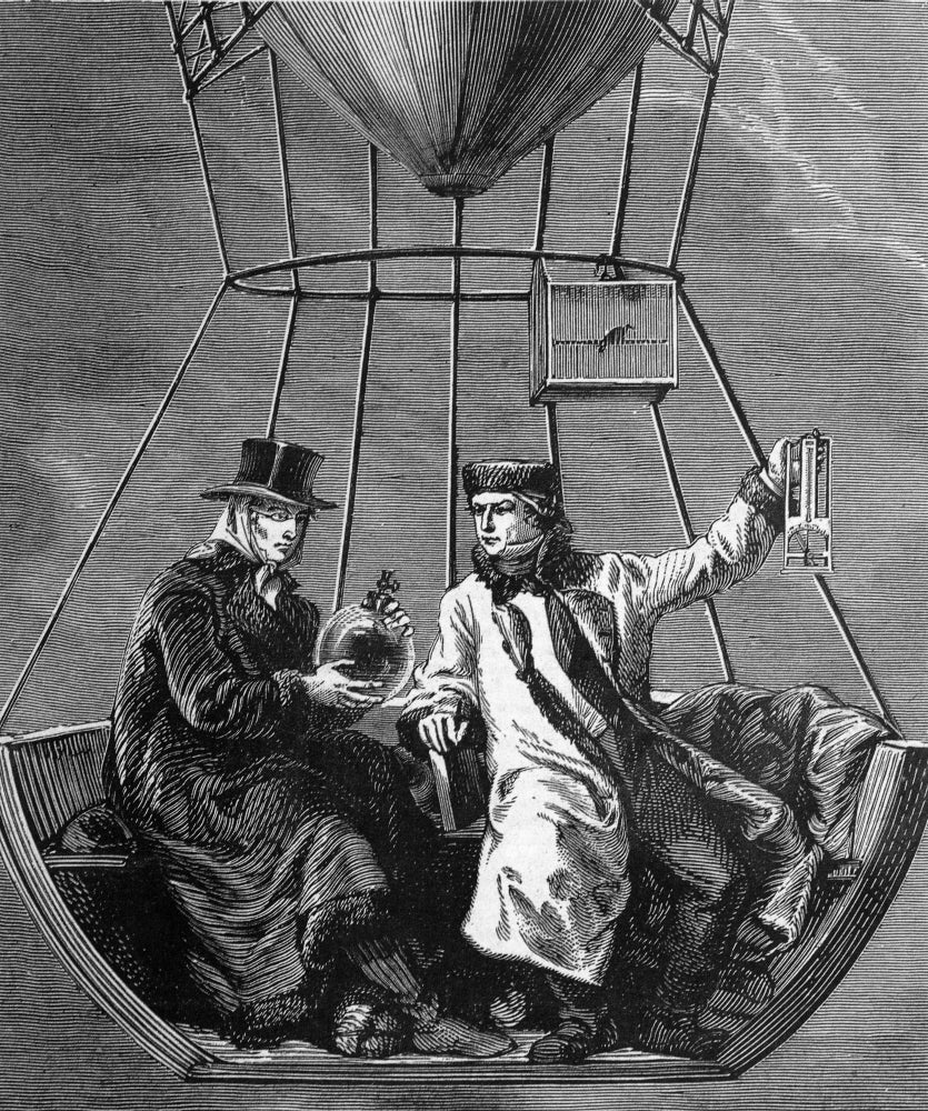 Gay-Lussac and Biot Hot Air Balloon poster print from 1804