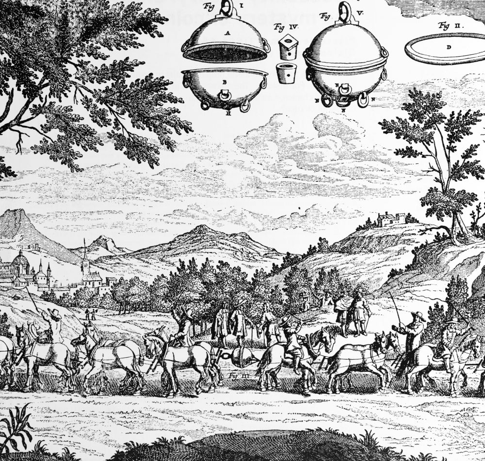 Magdeburg Hemispheres 17th Century Poster Print by Science Source