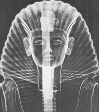 X-ray of an Egyptian Mask Poster Print showcasing ancient artifact details.