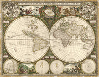 Map of the World 1660 Poster Print by Science Source