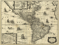 1640 Map of the Americas Poster Print by Science Source