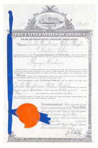 Wright Brothers' Patent Poster Print showcasing aviation history.