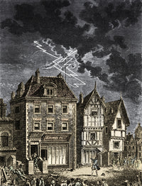 Benjamin Franklin Lightning Rod Poster Print showcasing historical significance in science.