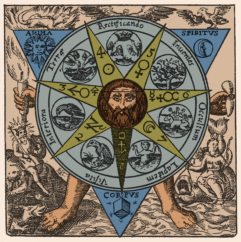 Concerning the Philosophical Stone Poster Print featuring alchemy themes.