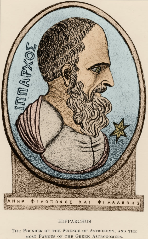 Hipparchus poster print showcasing the Greek astronomer and mathematician.