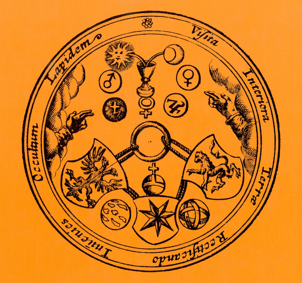Alchemical Symbols Poster Print from 1670 featuring intricate designs.