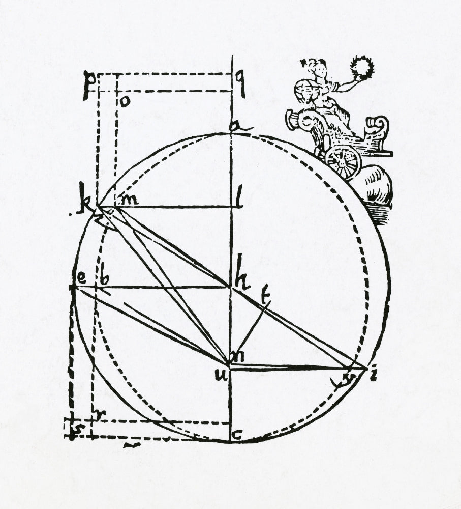 Kepler's Mars Orbit Drawing Poster Print showcasing intricate details of Mars's orbit.