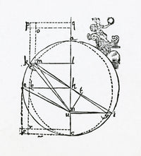 Kepler's Mars Orbit Drawing Poster Print showcasing intricate details of Mars's orbit.