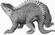 Hylaeosaurus Illustration Poster Print showcasing detailed dinosaur art.